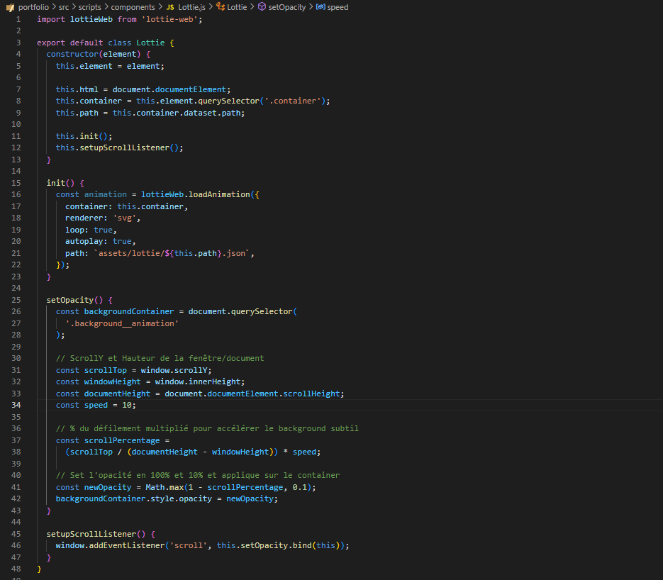 Code des scripts